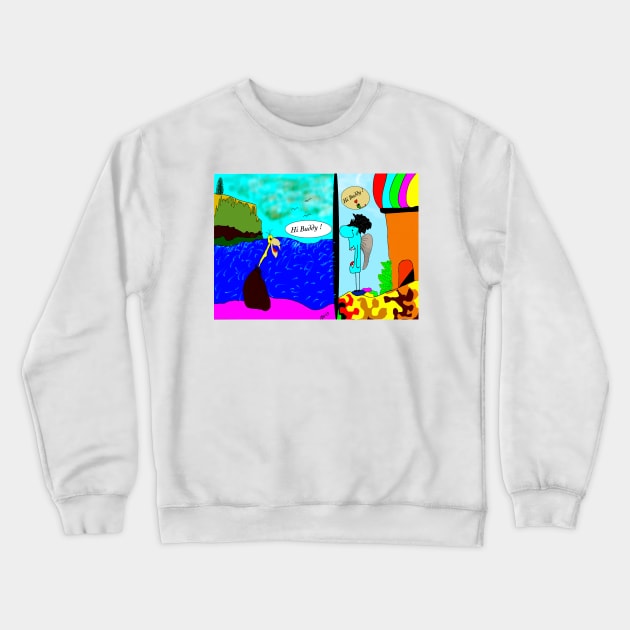 Buddy Buds meets Buddy Butts Crewneck Sweatshirt by YFTV